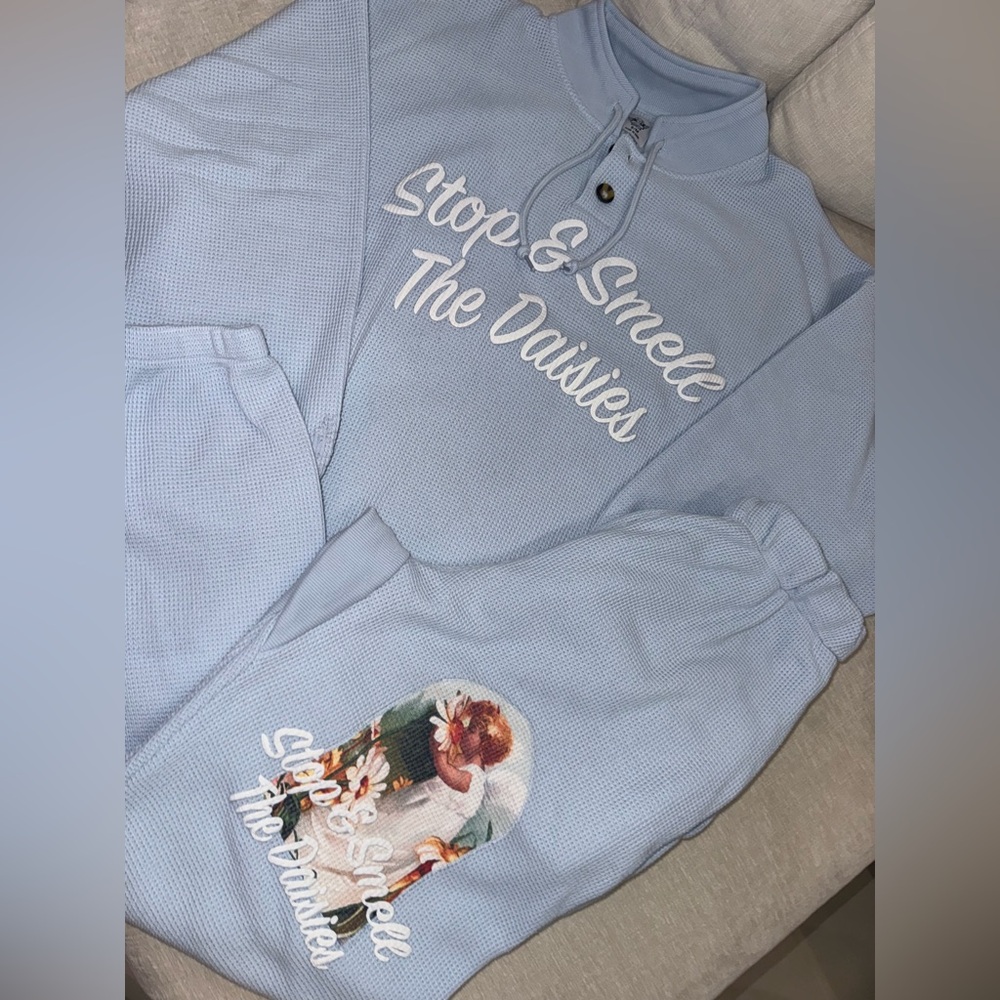 BOYS LIE Light Blue Sweatpants Set SMALL - Picture 2 of 5